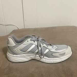 Gray and White Athletic Adidas Sneaker